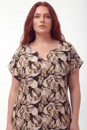 Plus Size Flared Woven Boho Dress - Denoss