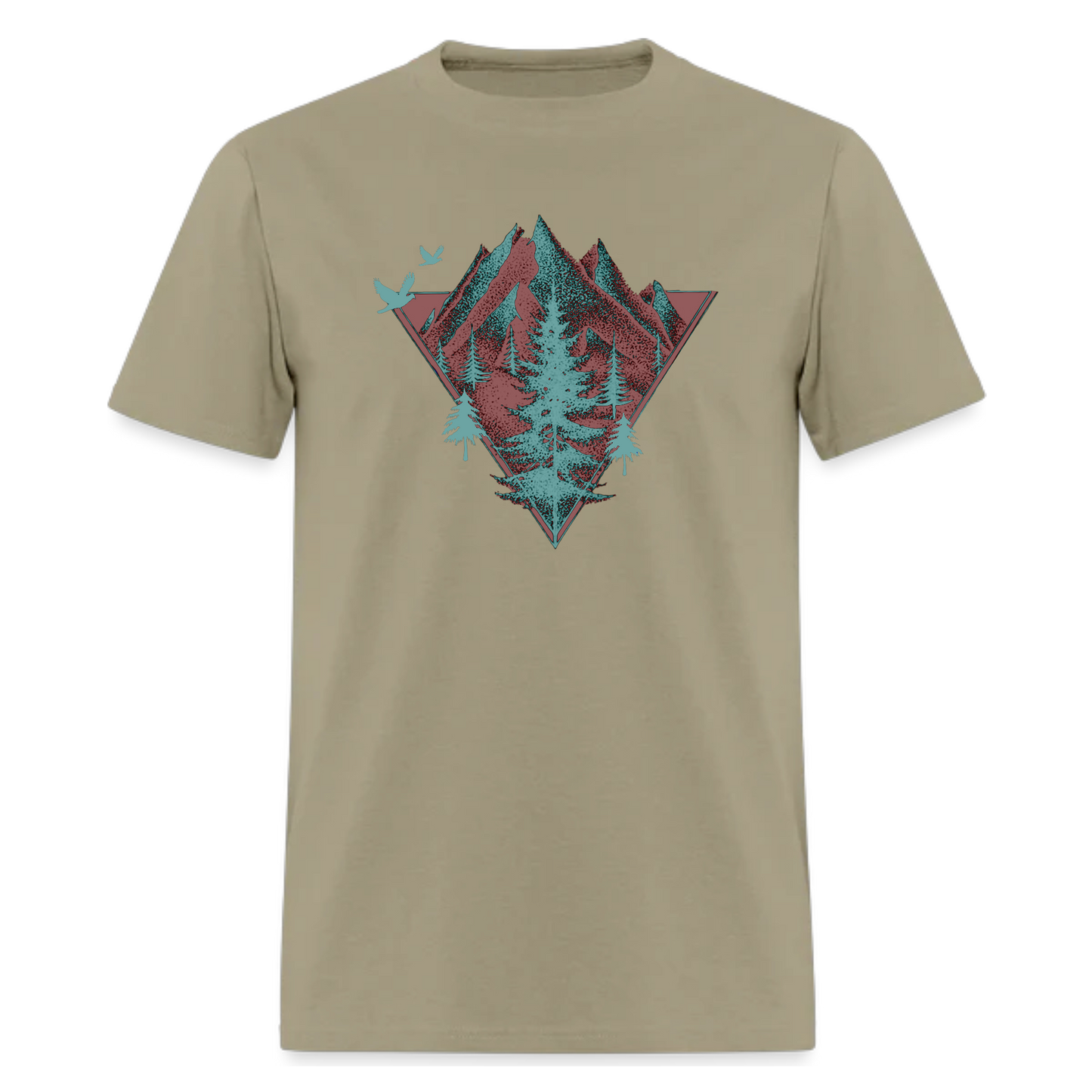 Triangle and Pines,Nature Tshirt,Men’s Graphic Tees