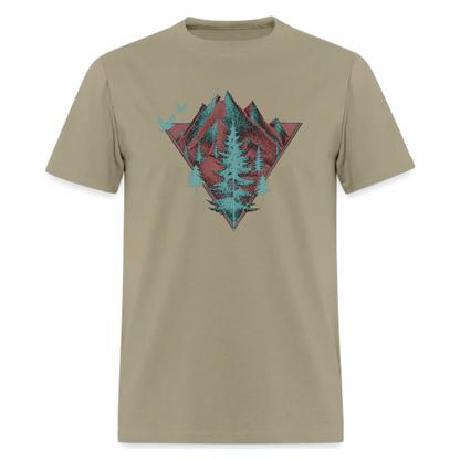 Triangle and Pines,Nature Tshirt,Men’s Graphic Tees