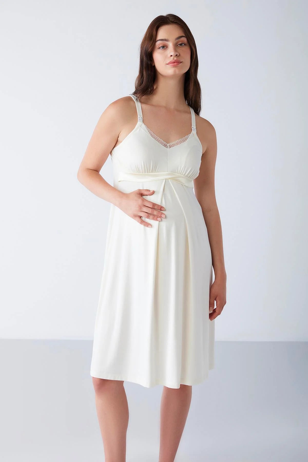 Ecru Lux mood maternity dress - Denoss