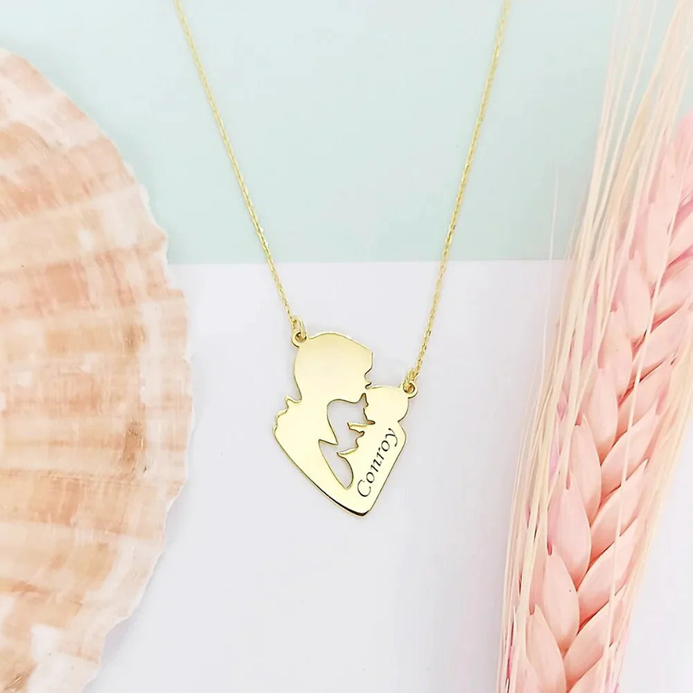 Customized Name Mother Child Necklace