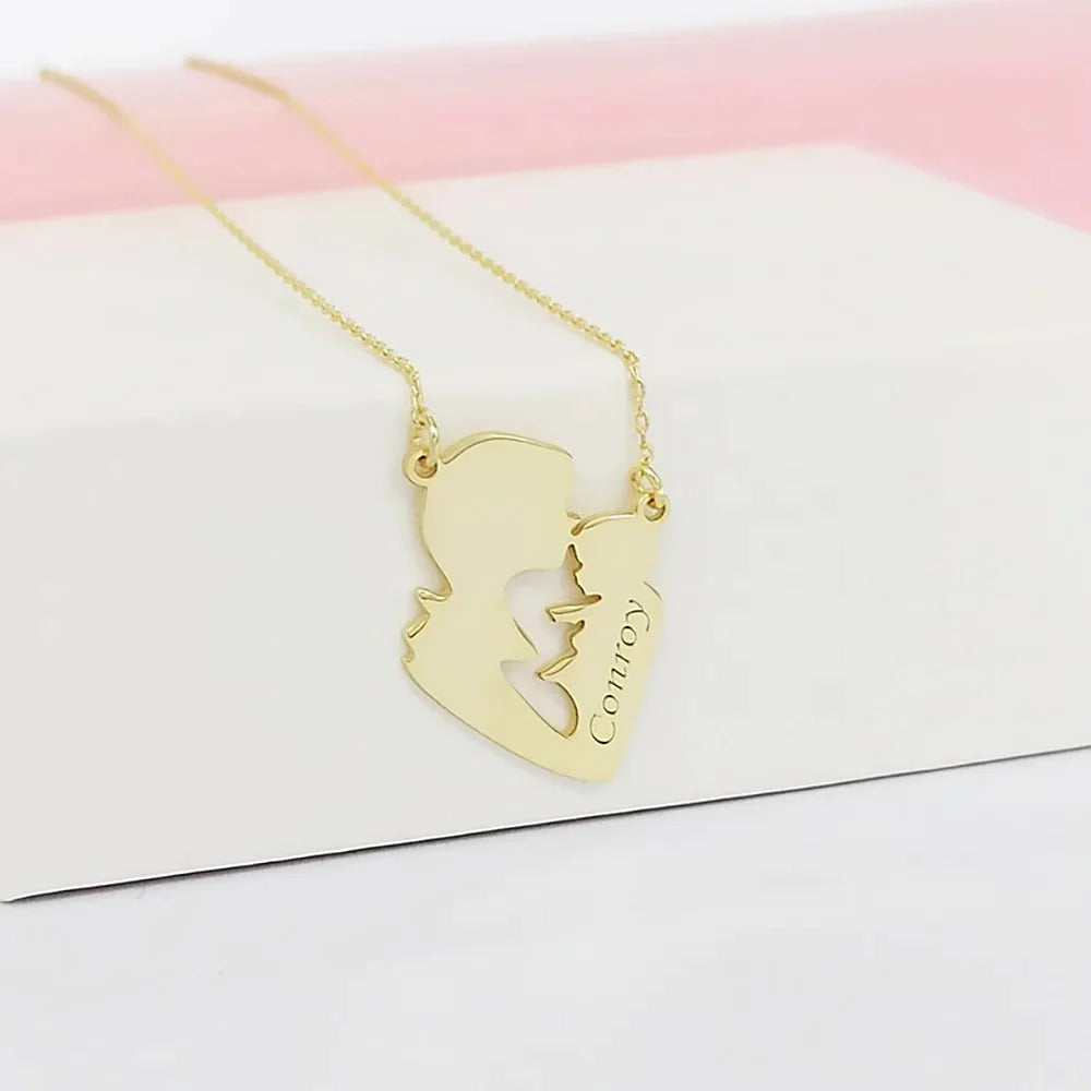 Customized Name Mother Child Necklace