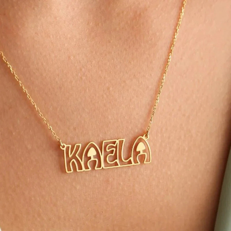 Custom Hollow Name Necklace