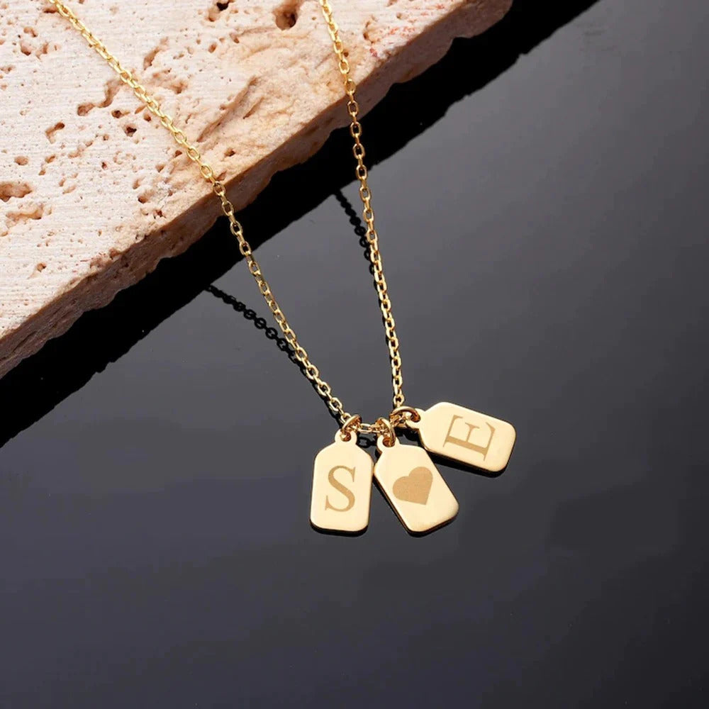Dainty Custom Engraved Mini Bar Necklace - Denoss