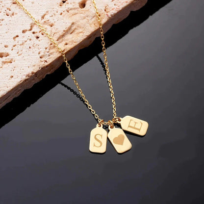 Dainty Custom Engraved Mini Bar Necklace - Denoss