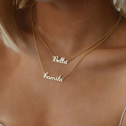 Custom Double Layer Name Necklace