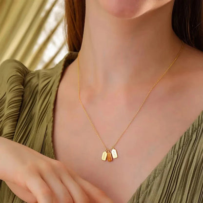 Dainty Custom Engraved Mini Bar Necklace - Denoss