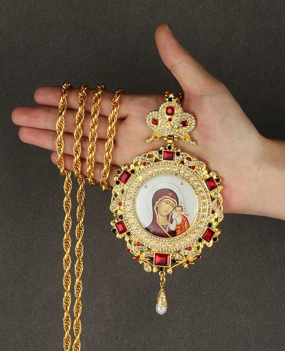 Our Lady  Necklace,Christian Necklace,Jesus Virgin Mary Religious Necklace
