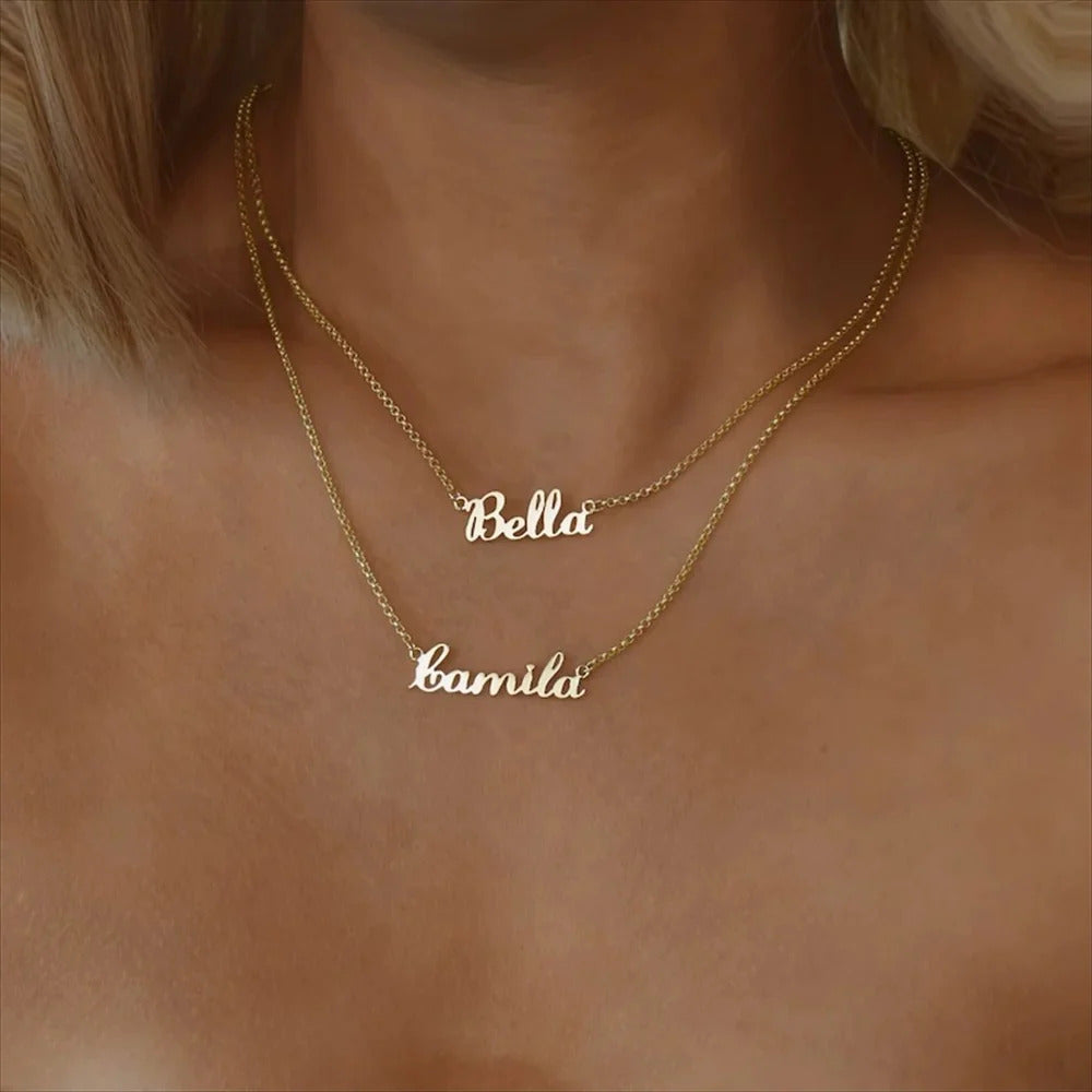 Custom Double Layer Name Necklace