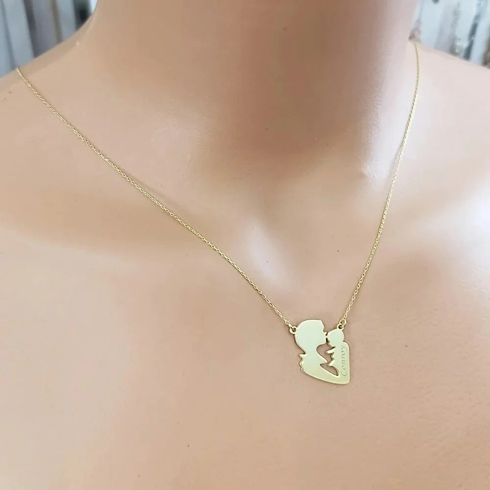 Customized Name Mother Child Necklace
