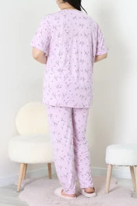 Modal Plus Size Pajama Set Lilac - Denoss