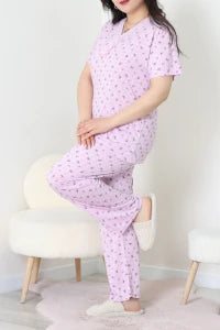 Modal Plus Size Pajama Set Violet - Denoss