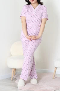 Modal Plus Size Pajama Set Violet - Denoss