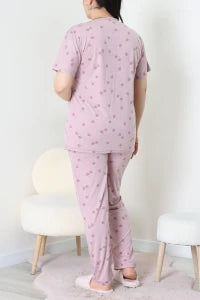 Modal Plus Size Pajama Set Pinky - Denoss