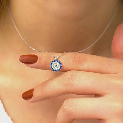 925 Sterling Silver Chain Evil Eye Necklace