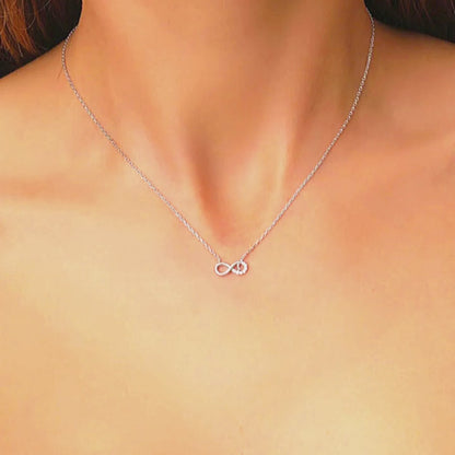 925 Sterling Silver Chain Infinity Necklace