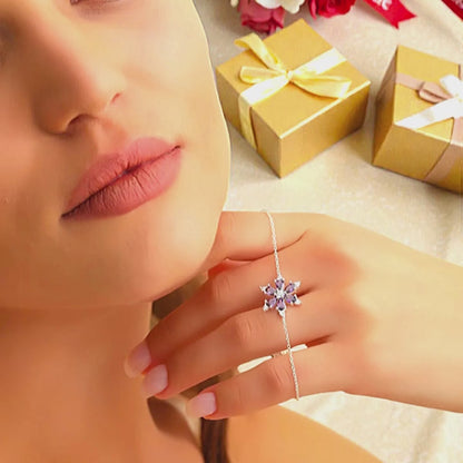 925 Sterling Silver Chain Sun Silver Lotus Bracelet