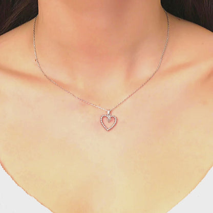 925 Sterling Silver Chain Heart Necklace