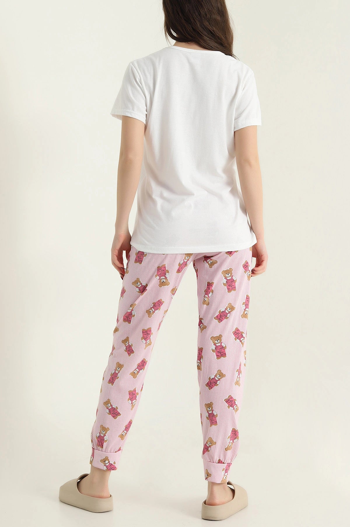 Pudra Short Sleeve Single Jersey Women's Pajama Set - Denoss