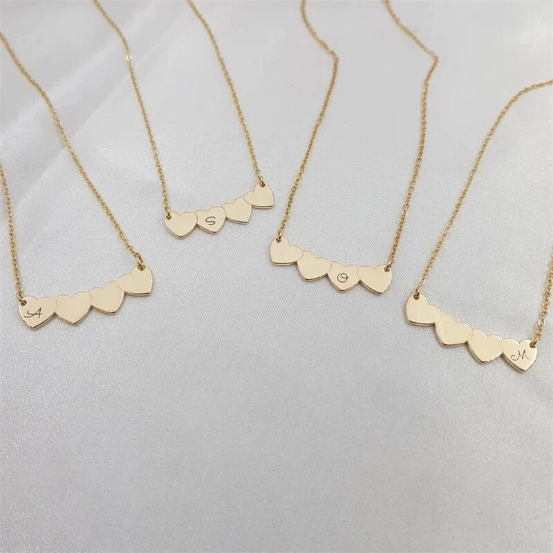 Custom Side ways Dainty Heart Necklace