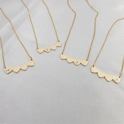 Custom Side ways Dainty Heart Necklace