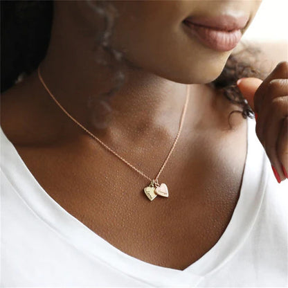 Personalized Family Names Heart Charm Necklace