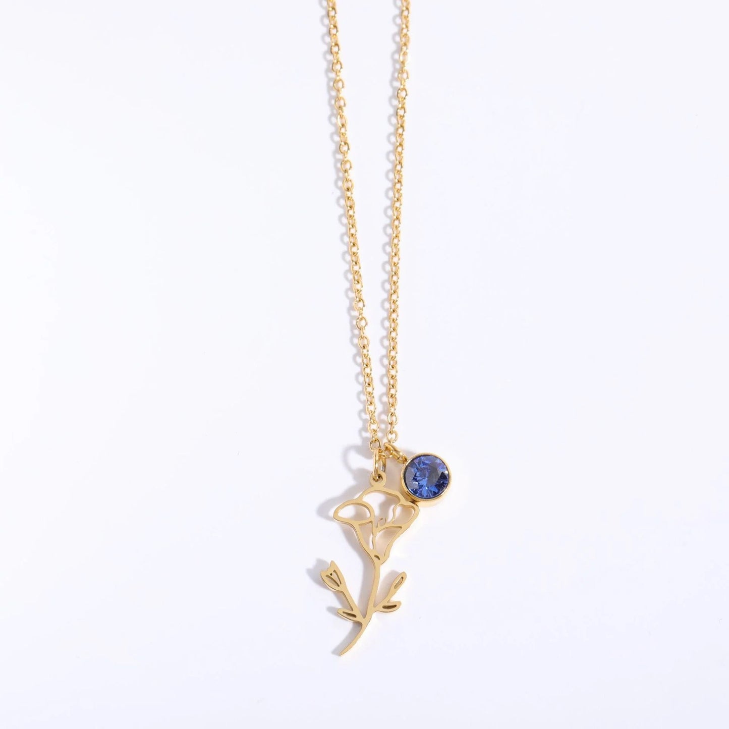 Custom Gold Birthstone Necklace