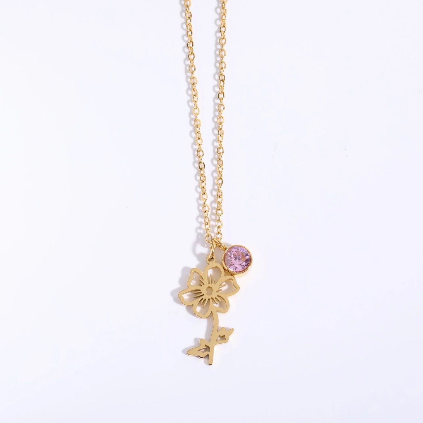 Custom Gold Birthstone Necklace