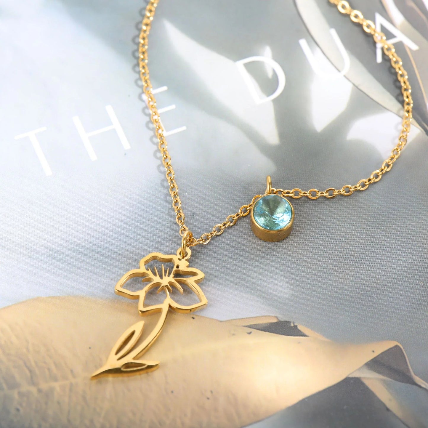 Custom Gold Birthstone Necklace