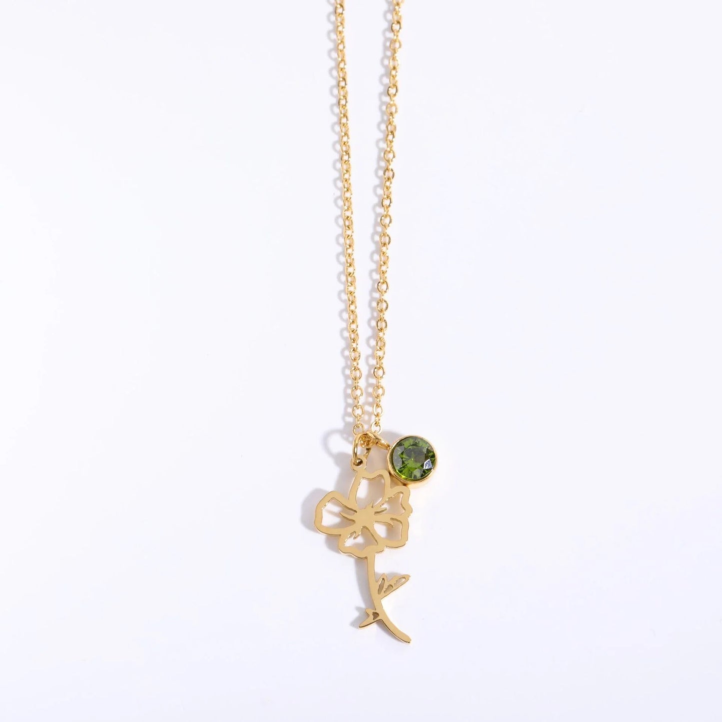 Custom Gold Birthstone Necklace