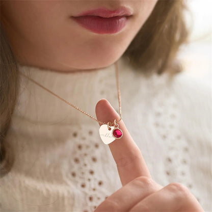 Heart and Birthstone Personalized Necklace