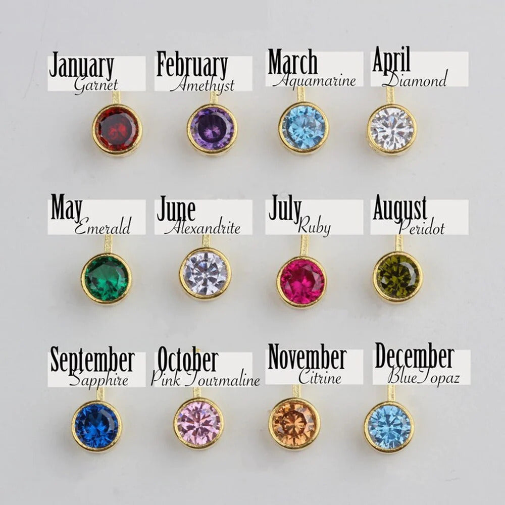 Personalized Birth Flower Name Necklace