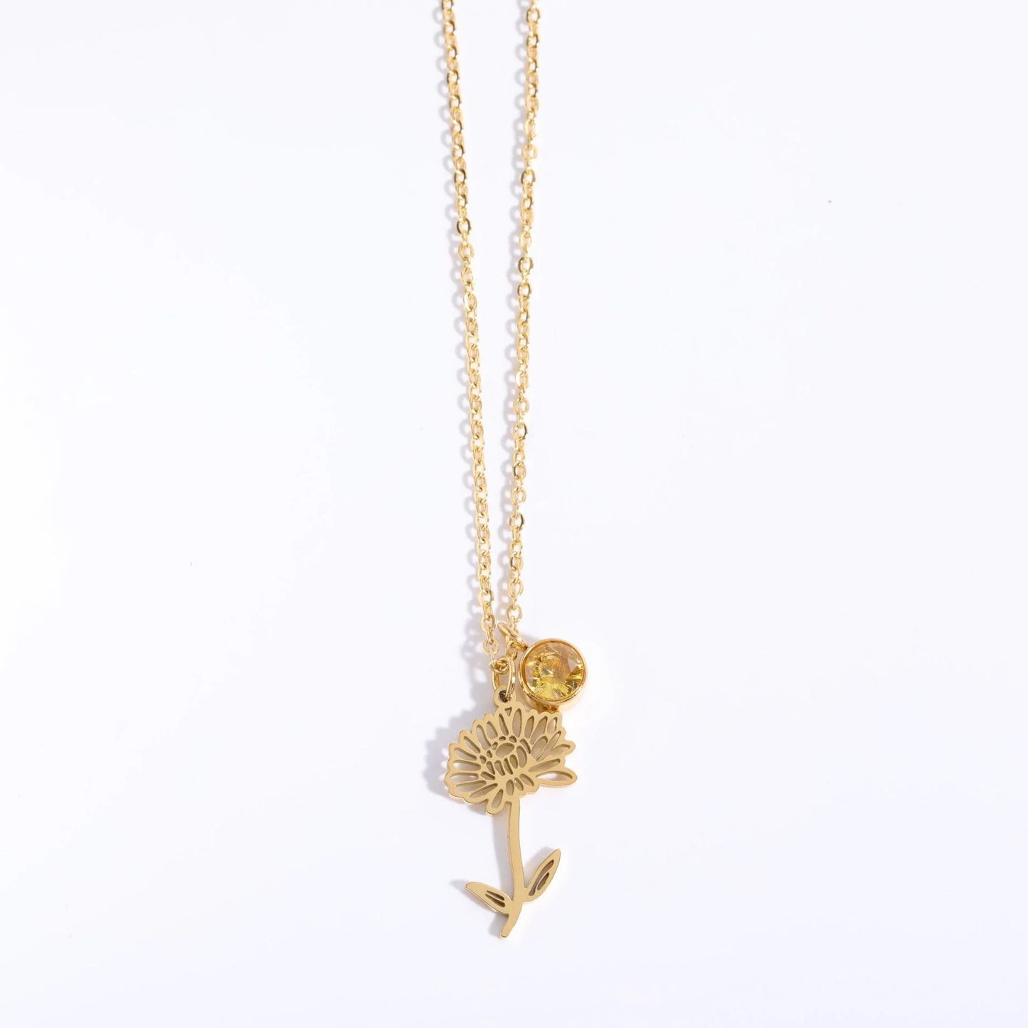 Custom Gold Birthstone Necklace