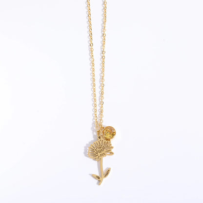 Custom Gold Birthstone Necklace