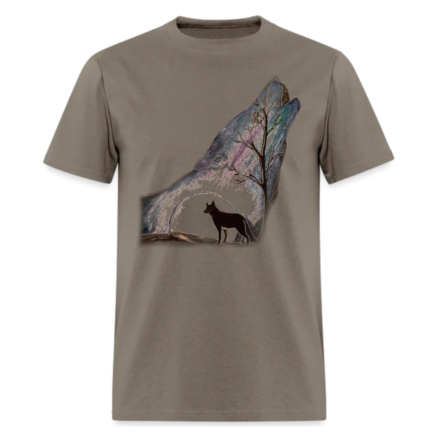 Lonely wolf t shirt,wild call tee,wolf howl shirt,Adventure , Traveler ,Camper unisex T shirts
