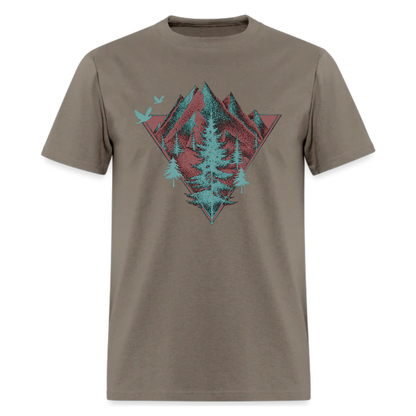 Triangle and Pines,Nature Tshirt,Men’s Graphic Tees