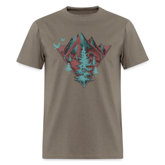 Triangle and Pines,Nature Tshirt,Men’s Graphic Tees