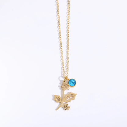Custom Gold Birthstone Necklace