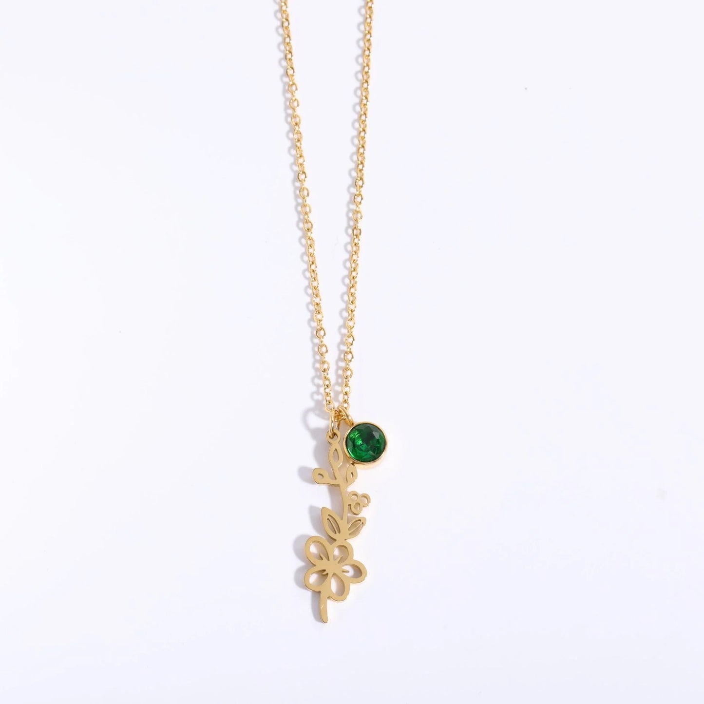 Custom Gold Birthstone Necklace