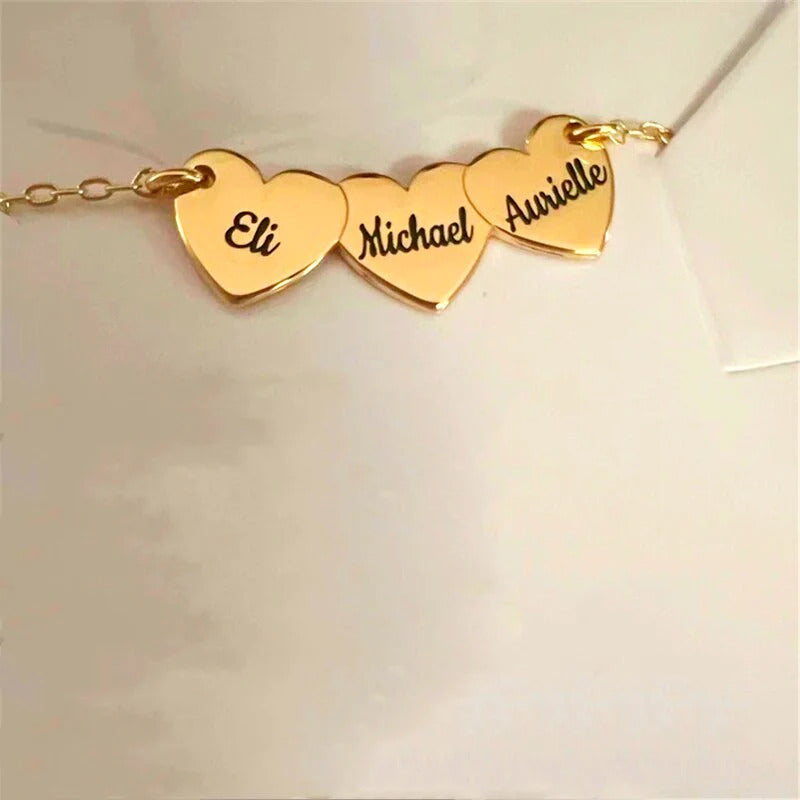 Custom Side ways Dainty Heart Necklace