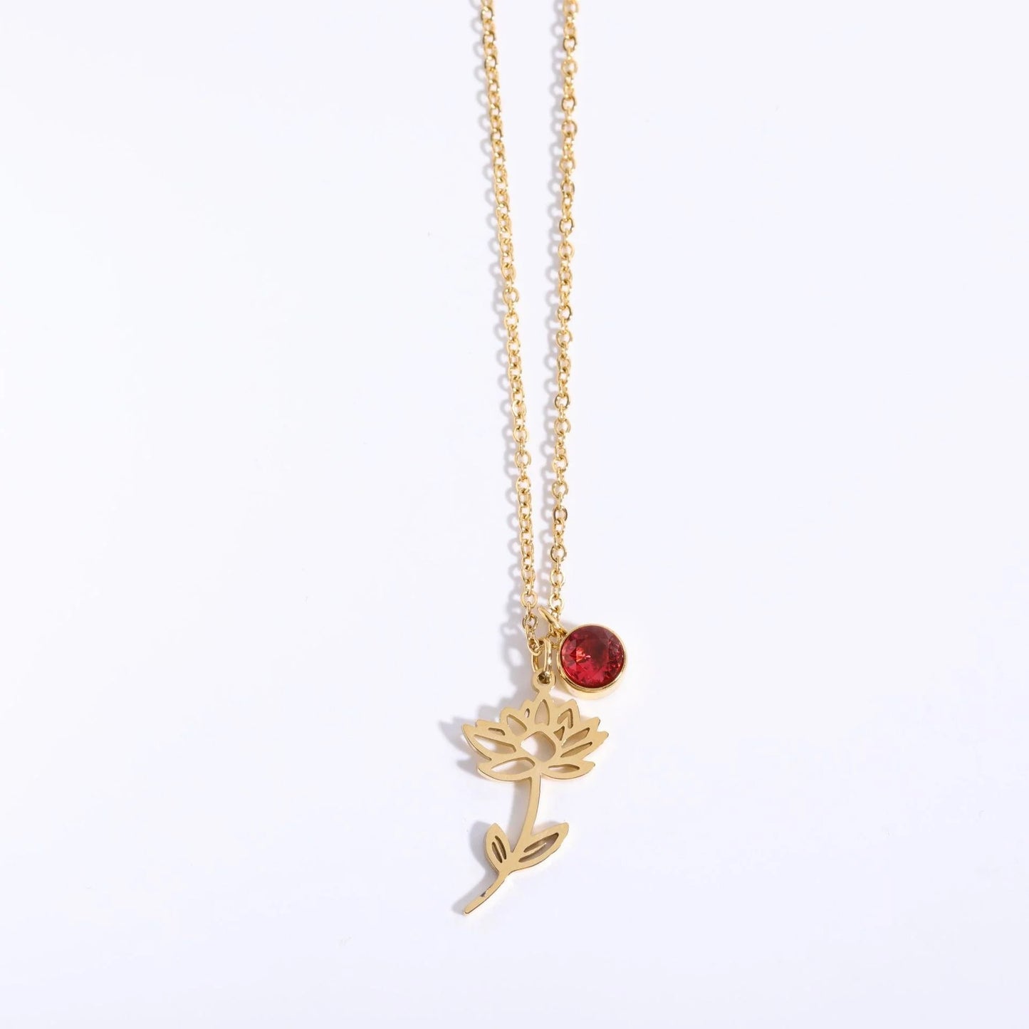 Custom Gold Birthstone Necklace