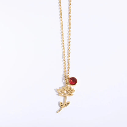 Custom Gold Birthstone Necklace