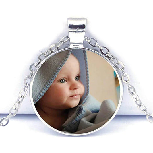 Custom Double Sided Photo Necklace,Personalized Necklace Gift for Birthday - Denoss