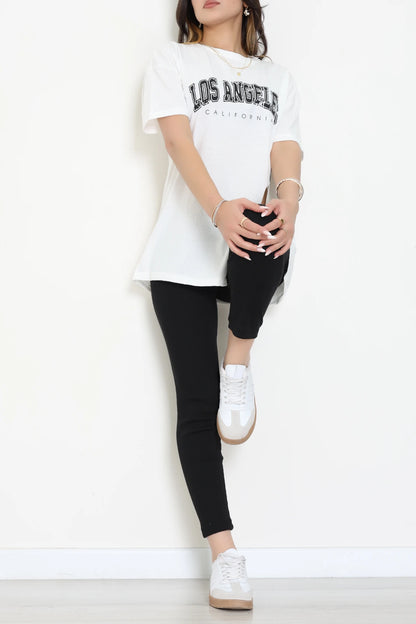 Single Jersey Fabric T-Shirt Camisole Tights Set - Denoss