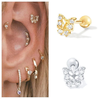 Dainty 1Piece CZ Stud Earrings