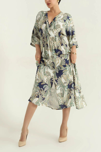 Stone Color Woven Viscose Dress