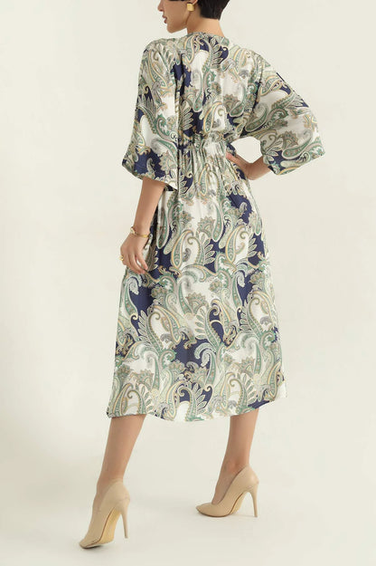 Stone Color Woven Viscose Dress
