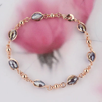 Purple crystal lady jewelry set