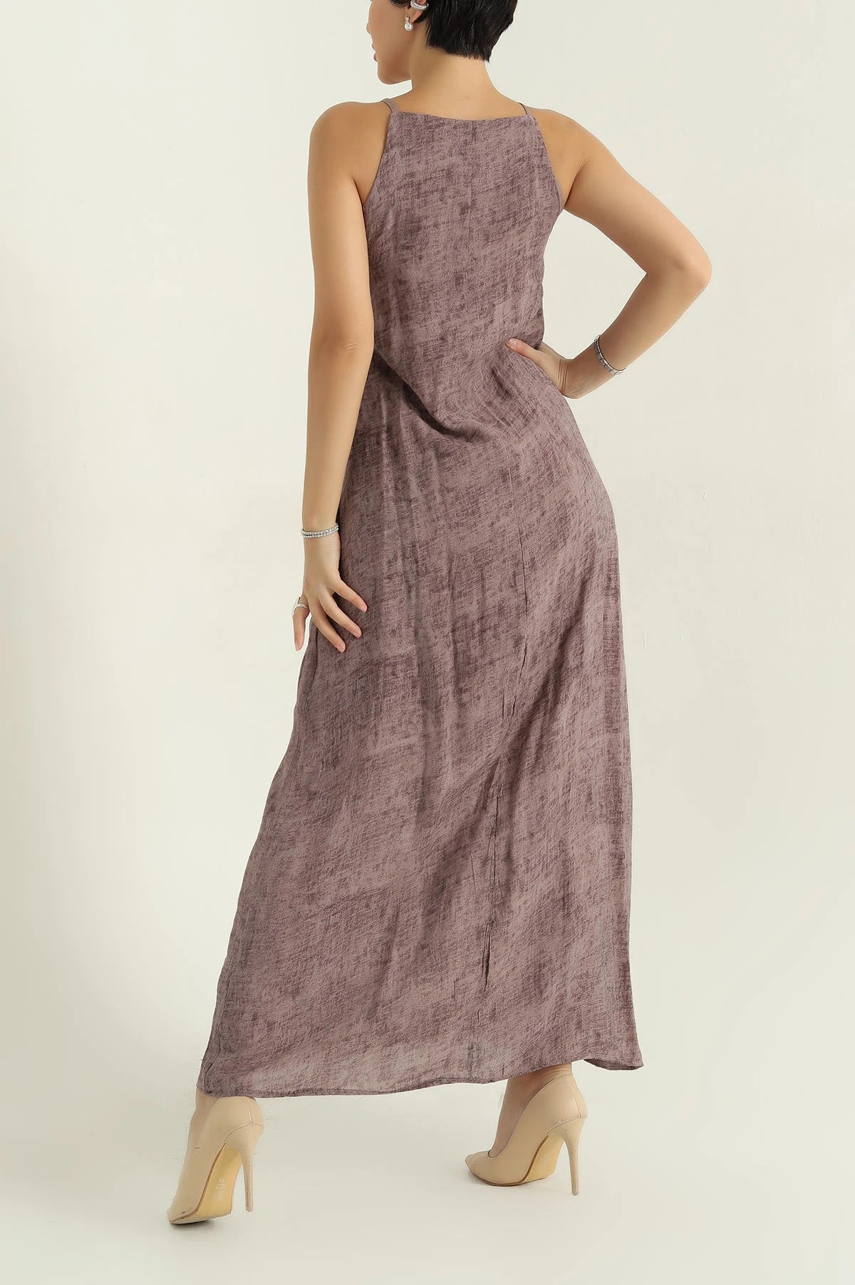 Mink Lined Strappy Woven Dress