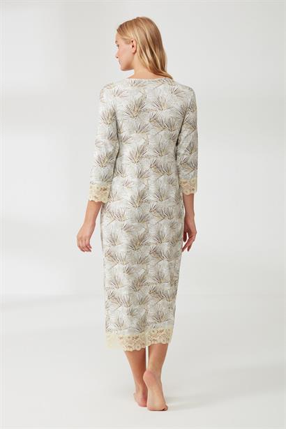 Ecru Soft textured maternity dress - Denoss